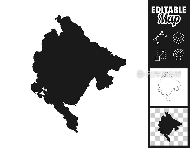 黑山地图设计。轻松地编辑