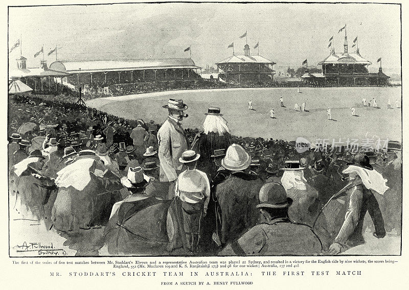 1897年12月，悉尼板球场，板球测试赛，英格兰对澳大利亚