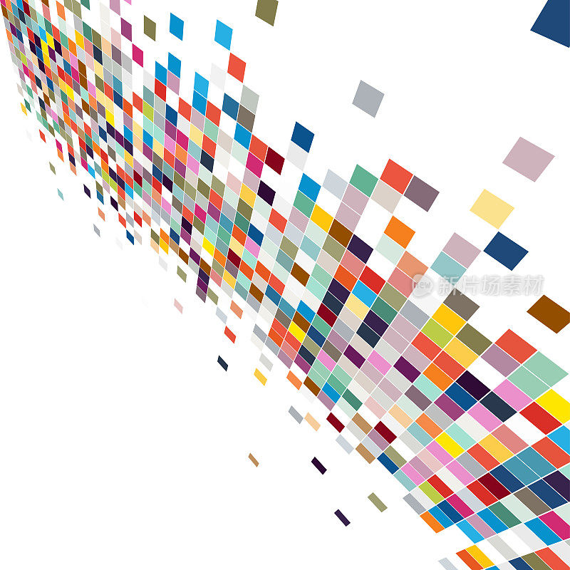 矢量彩色格子图案流动性数据流技术概念抽象背景