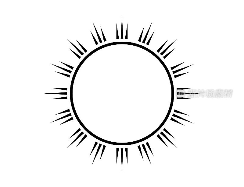太阳线图标。