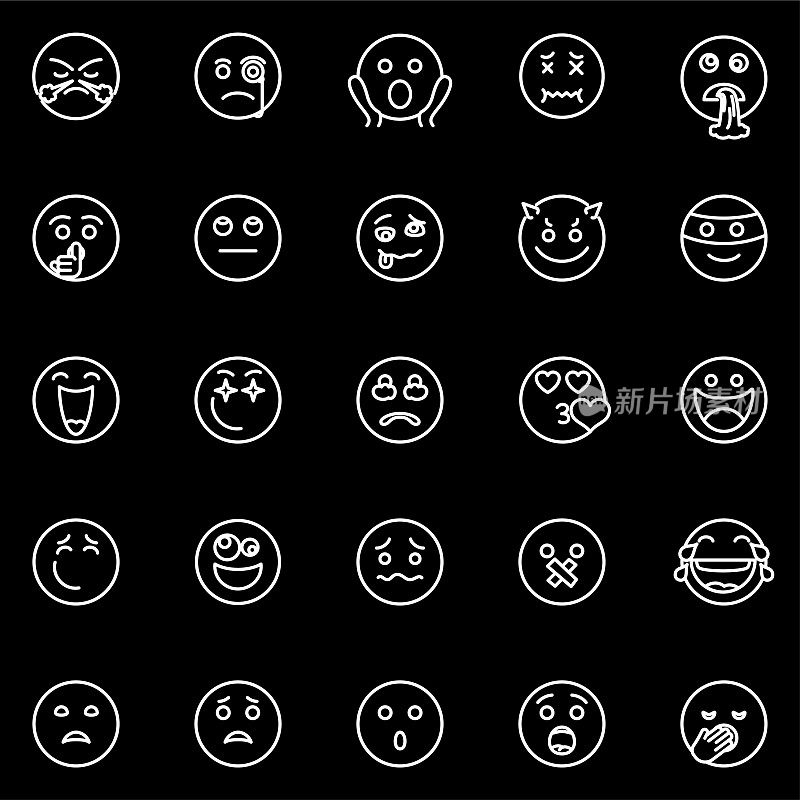 表情线图标。