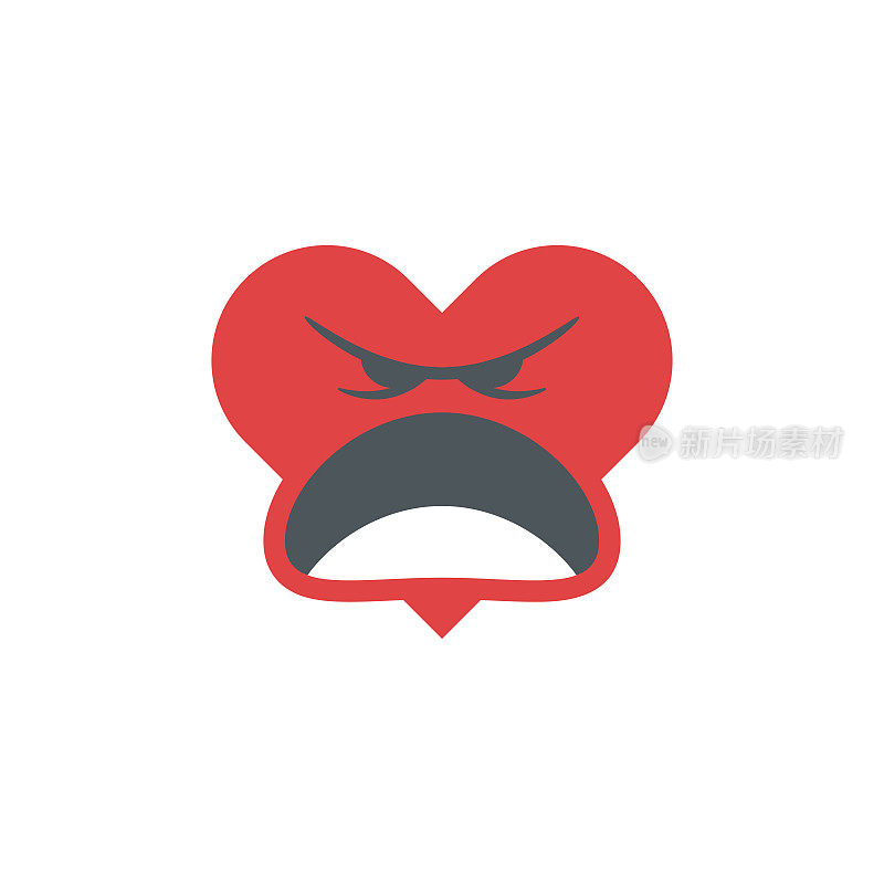 可爱的表情，愤怒的脸图标