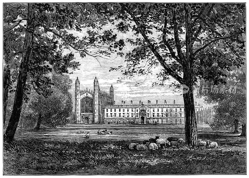 英国剑桥大学国王学院，建于19世纪
