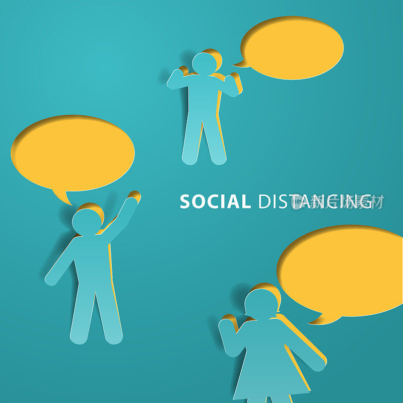 社交距离演讲泡泡