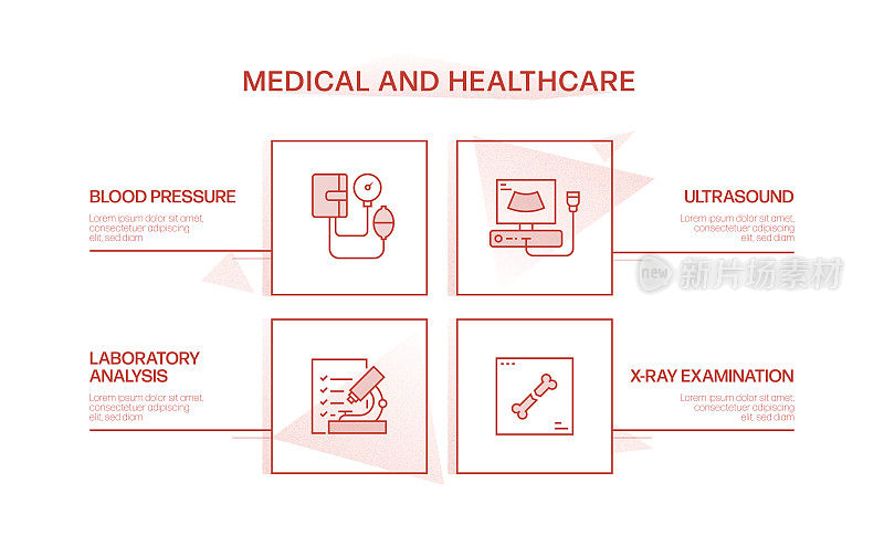 医疗保健和医疗概念信息图设计矢量插图