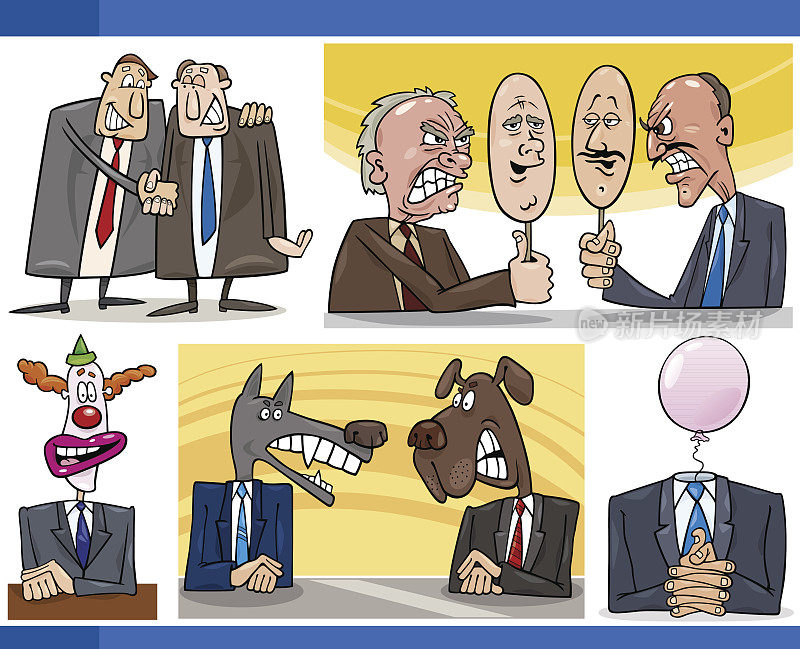 卡通政治概念集