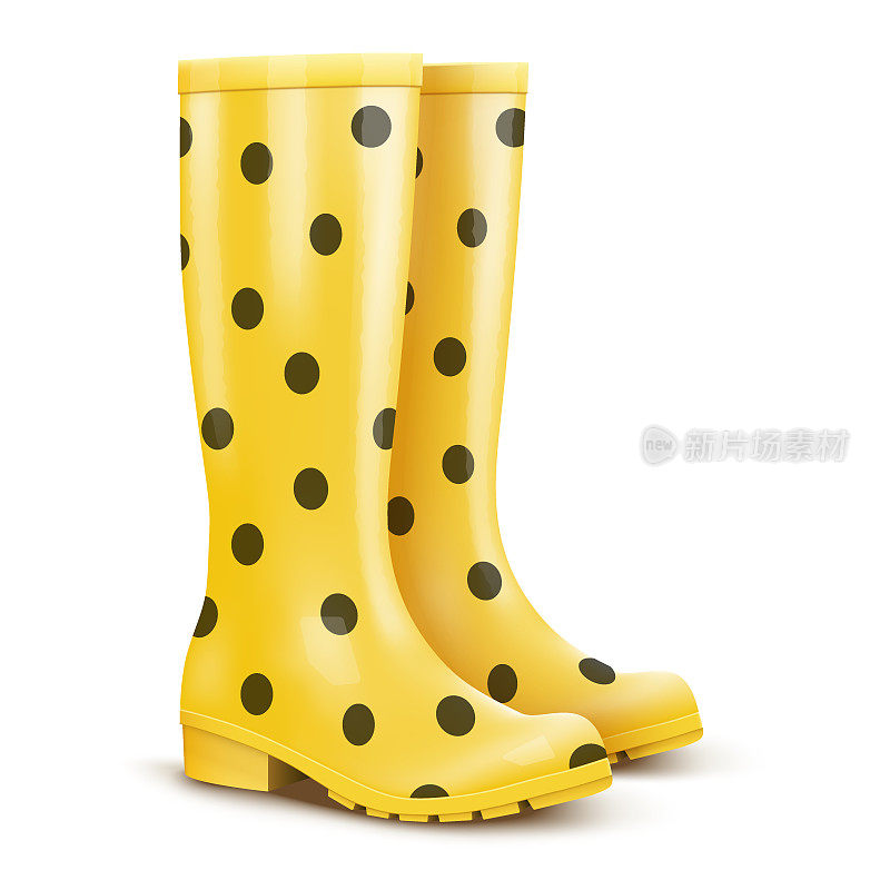一双黄色雨靴