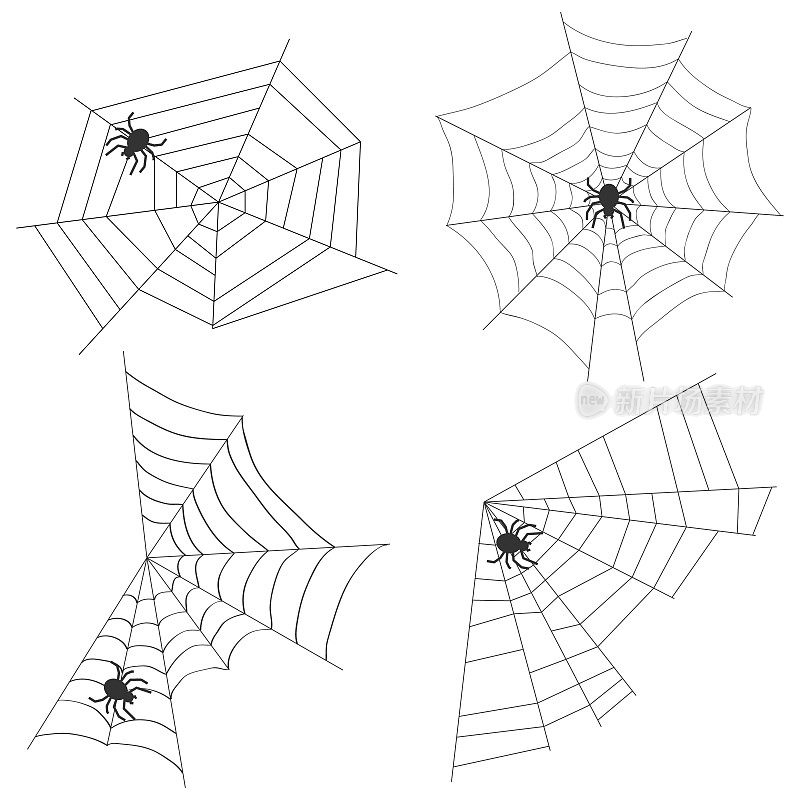 用蜘蛛织网。