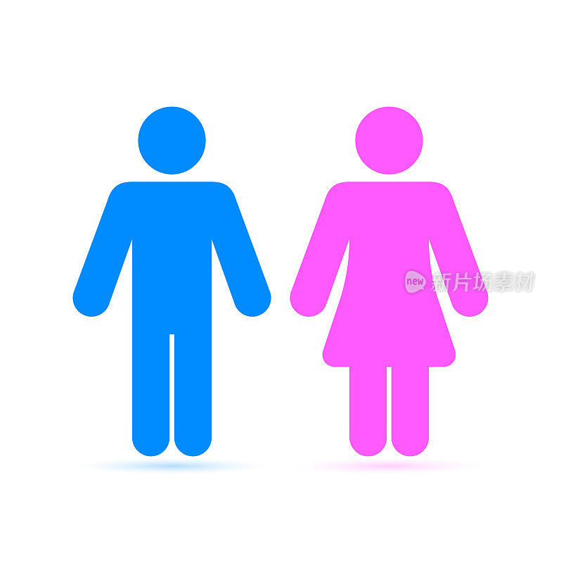 男人和女人的图标，浴室的图标