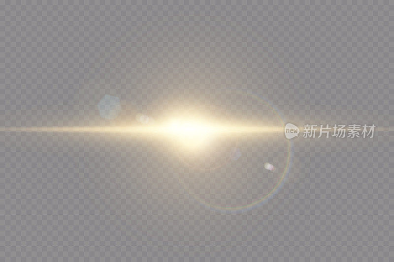 矢量透明阳光特殊透镜眩光效果