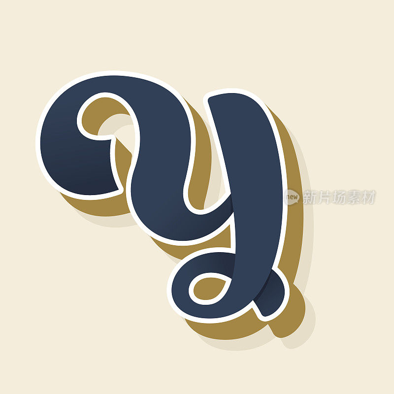 复古风格的Y字母图标。