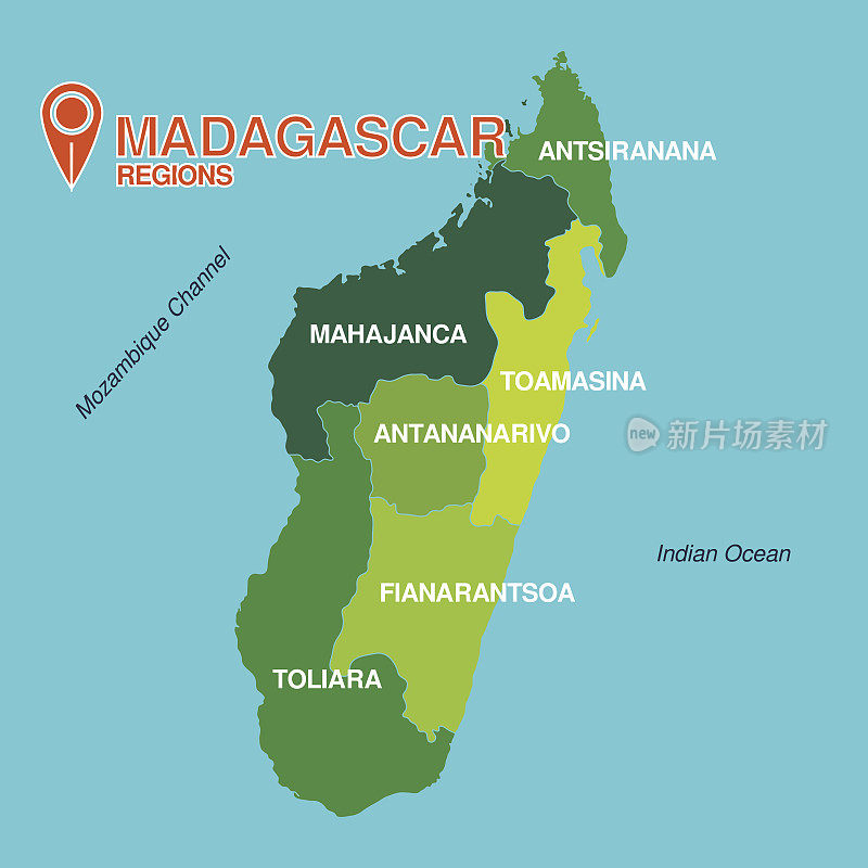 马达加斯加地区地图