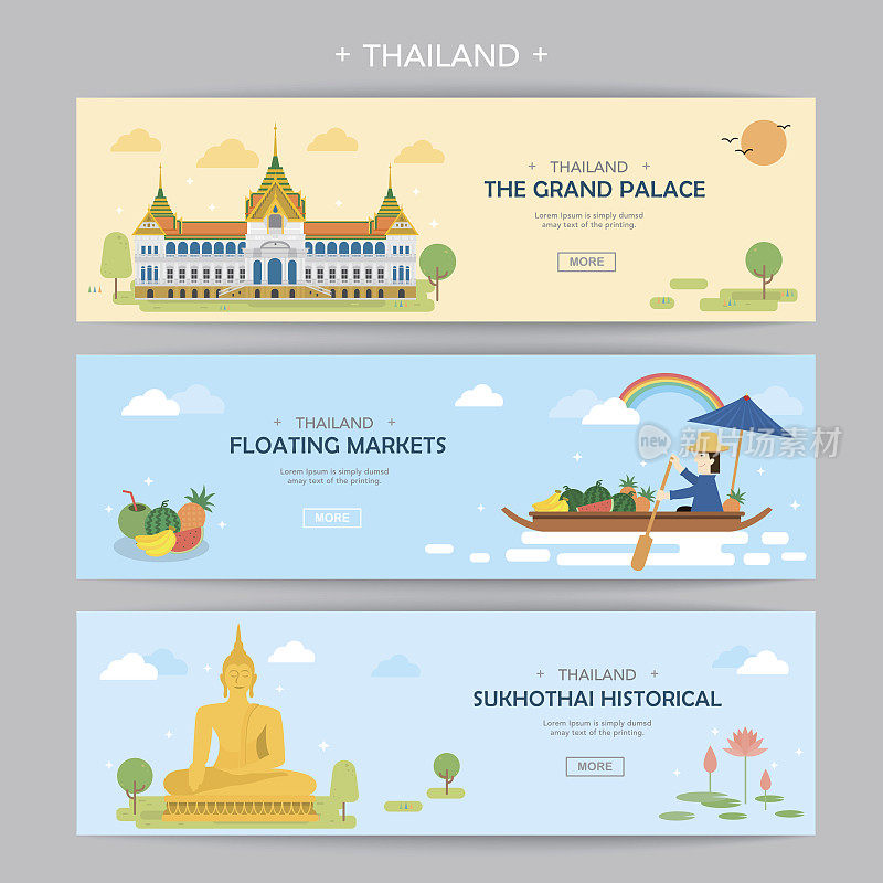 泰国概念横幅