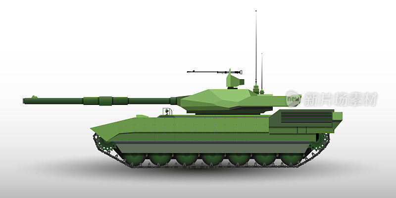 现代坦克插图不同的使用矢量eps10