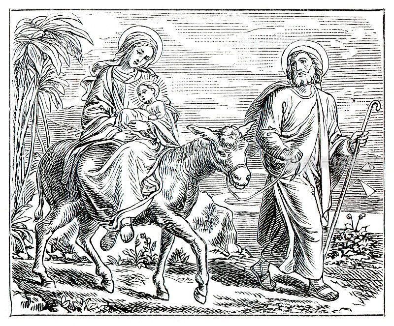 1882年，圣母玛利亚和约瑟夫逃往埃及