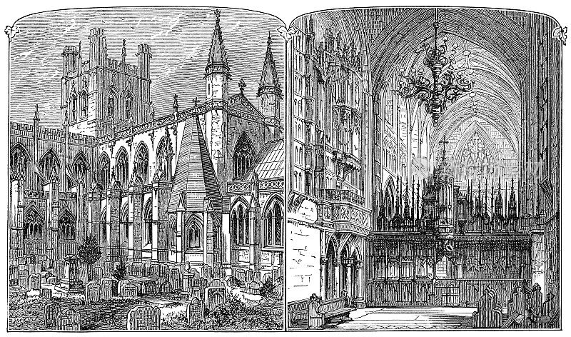 英国切斯特的切斯特大教堂――19世纪