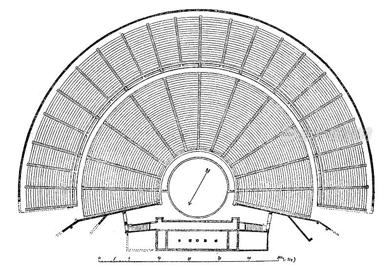 埃皮达鲁斯剧院的平面图