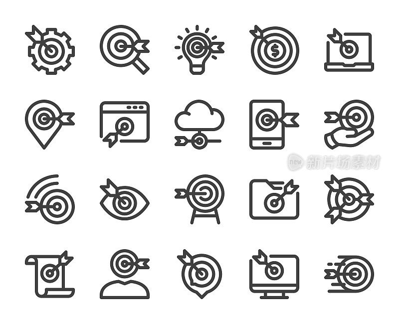 目标市场-粗线图标