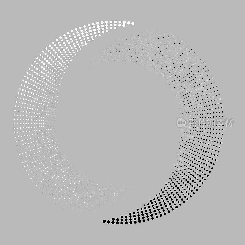 两种颜色的黑白漩涡点的形状