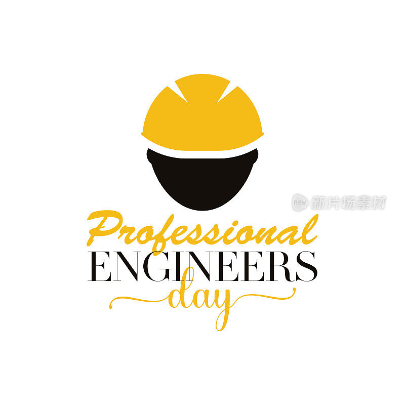 专业工程师的一天。矢量模板用于横幅，贺卡，海报的专业工程师日。快乐工程师日矢量插图。