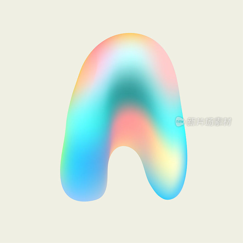 抽象非晶字母表一种字母设计