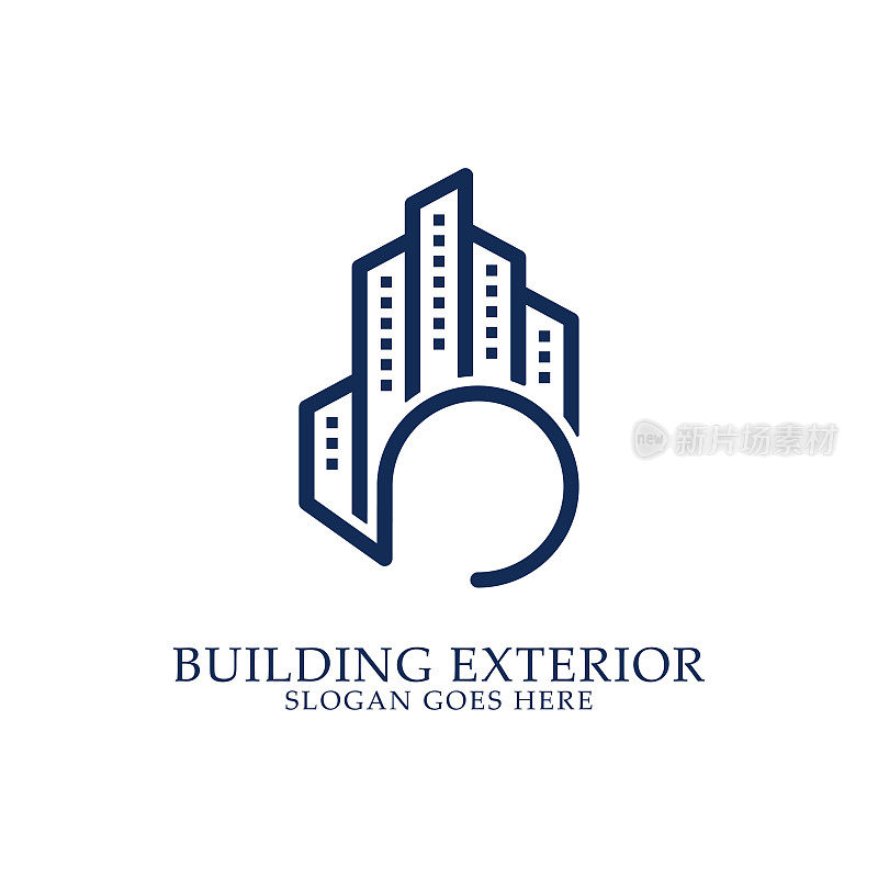 字母建筑建筑标志设计矢量，建筑用hi五或手形，最适合房地产、公寓、建筑公司标志