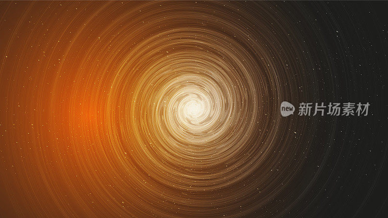 光螺旋黑洞在银河背景与银河系螺旋，宇宙和星空的概念设计，矢量