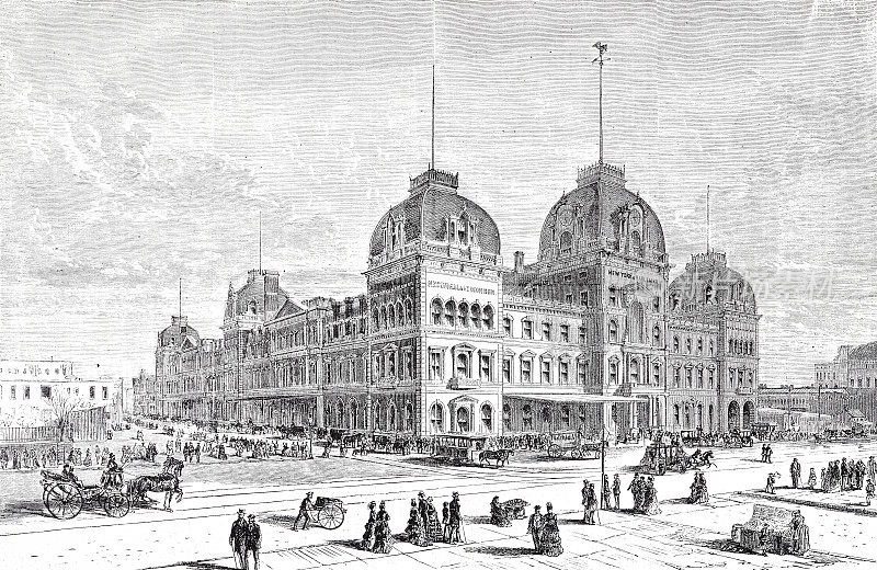 纽约市，大中央车站外，1872年