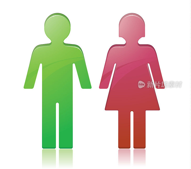 男性和女性档案图标