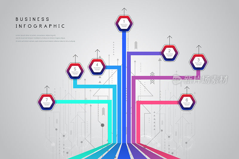 信息图表模板。矢量插图。可用于工作流布局，图表，业务步骤选项，横幅。