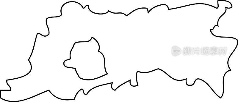 弗兰德布拉班特。一张比利时省的地图