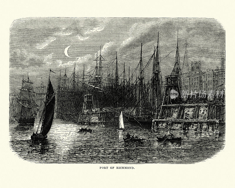 里士满港，弗吉尼亚州，19世纪