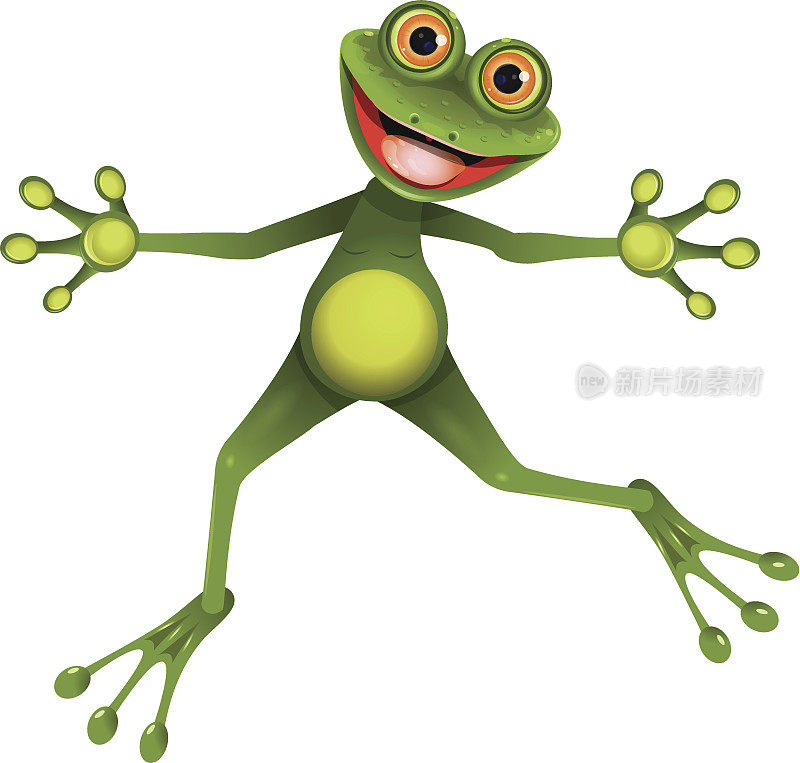 快乐的绿色的小青蛙