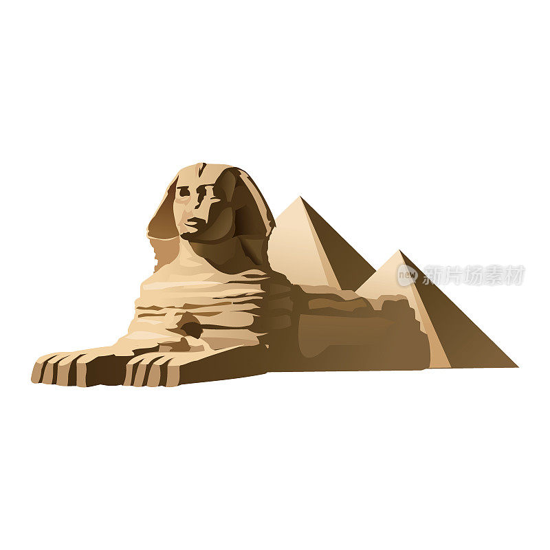 矢量插图埃及狮身人面像