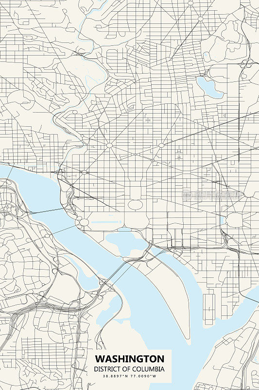 华盛顿DC矢量地图