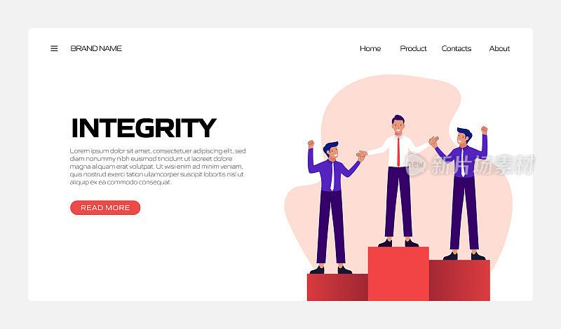 核心价值概念矢量插图网站横幅，广告和营销材料，在线广告，业务演示等。