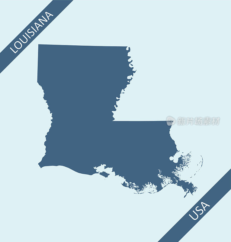 路易斯安那州空白地图