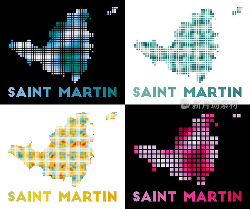圣马丁地图。