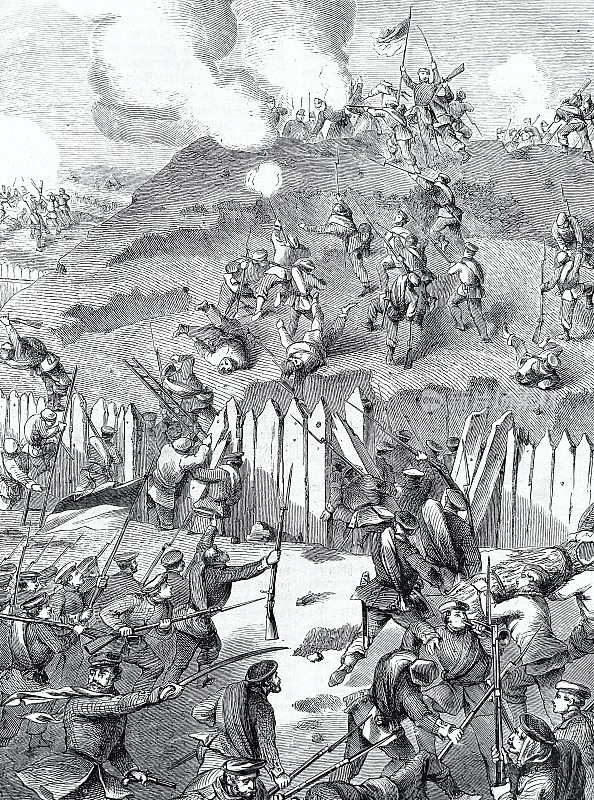 石勒苏益格和日德兰半岛的战争，攻占了一座山