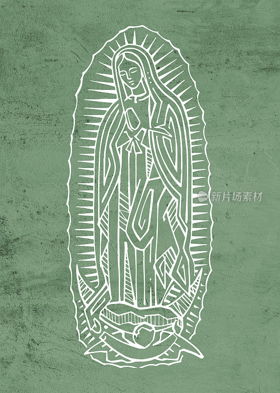 瓜达卢佩圣母的数字插图