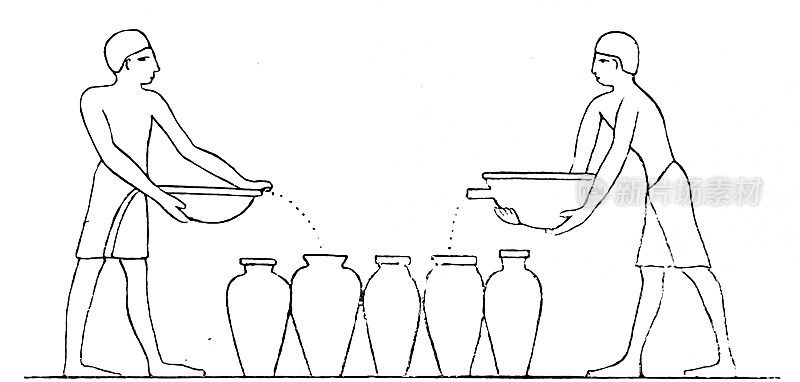 古埃及文化:灌酒