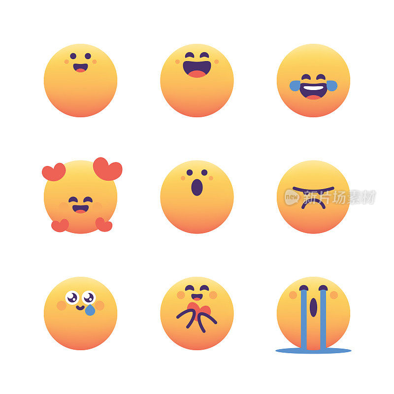 emoticon集合渐变网格