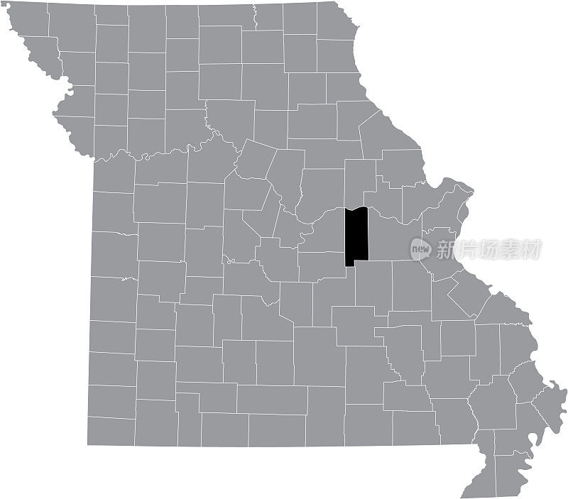 美国密苏里州加斯科纳德县的位置地图