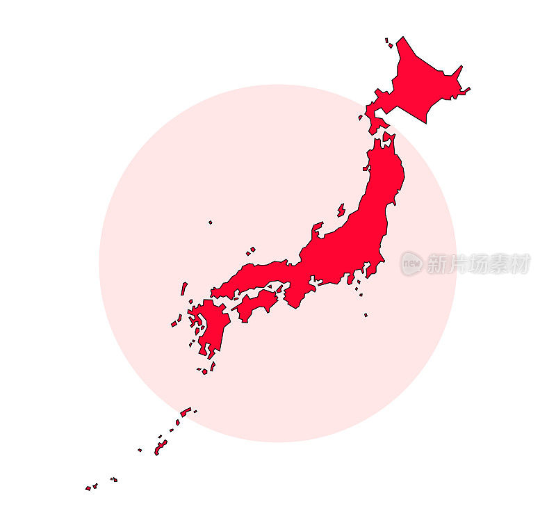 地图的日本可编辑的笔画
