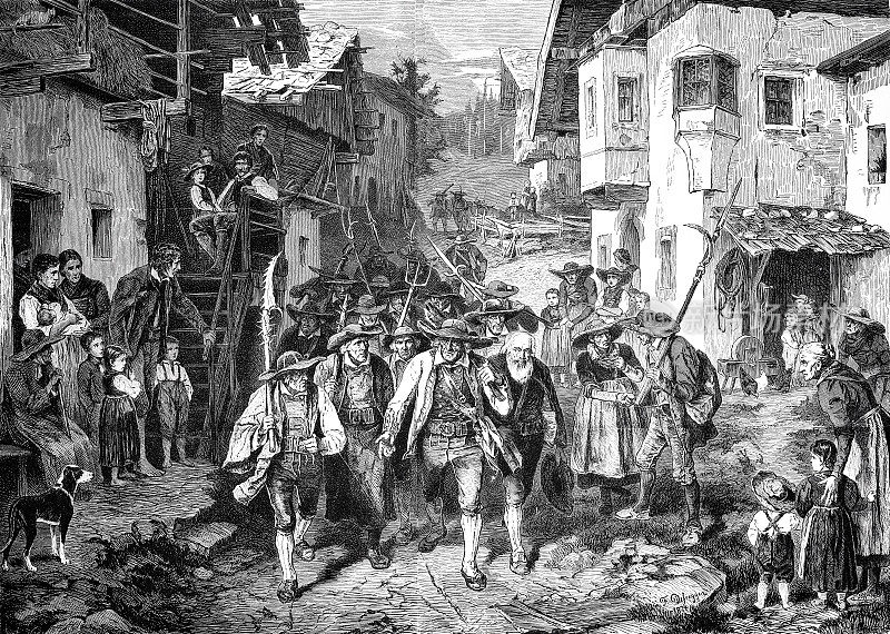 最后一支队伍，老年人走进战场，1809年蒂罗尔起义