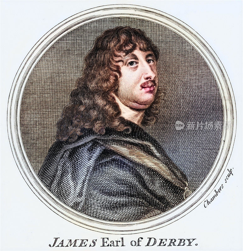 詹姆斯·斯坦利18世纪的德比伯爵肖像