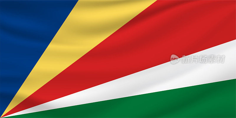 塞舌尔群岛国旗。向量