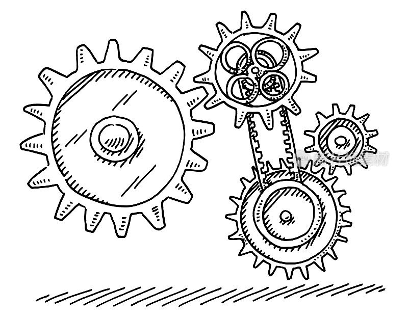 机械齿轮连接图