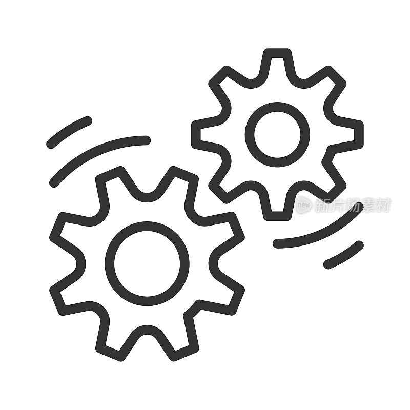 齿轮图标-机械和工程符号
