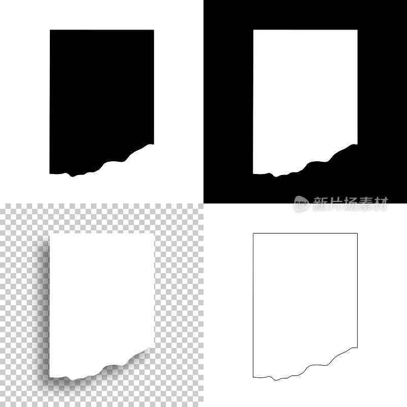 内布拉斯加州科尔法克斯县。设计地图。空白，白色和黑色背景